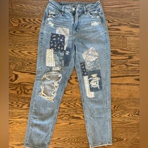 Patchy straight mom jeans, only wore a few times.